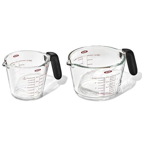 OXO Good Grips 2-Cup and 4-Cup Glass Measuring Cup Set