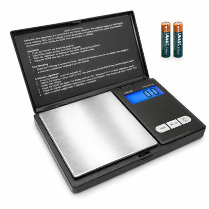 Smart Weigh SWS600 Elite 600g x 0.1g Digital Gram Scale, Pocket Sized Jewelry, Nutrition Kitchen, and School Scale, Slim Design, Black - size: 600g / 0.1g