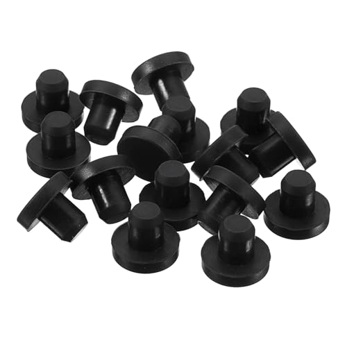 uxcell 32 Pieces Black Rubber Stopper, 8mm Plug Holes for 7.5-7.8mm/0.3-0.31 Hole - size: 8mm