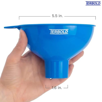 3pc Wide Mouth Canning Funnels for Filling Bottles and Mason Jars | Large Spout Quick Fill Food Grade Plastic Funnels for Kitchen Use (Blue, Green, Yellow) - color: Multicolor