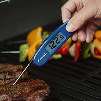 Escali Compact Portable Meat Candy Folding Digital Thermometer, Backlit Display Easy to Storage with Magnet, Black - color: Black
