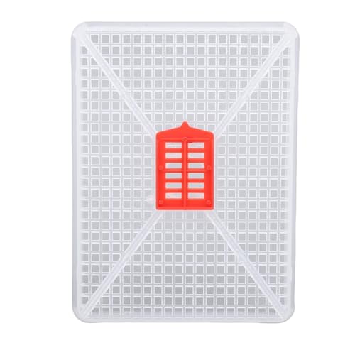 Fdit Square Buckle Queen Bee Cage, Plastic Rearing Cage for Beekeeping with Fine Mesh Grid, Food Grade Lightweight Tool, Introduction of Queens, Anti Escape
