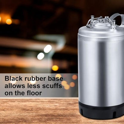 New 3 Gallon Ball Lock Keg, Stainless Steel Beer Keg with Single Handle for Draft, Homebrew and Craft Beer