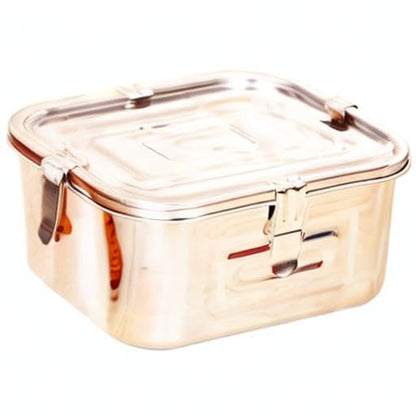 Stainless Steel 101oz(3L)Rectangular Seal Kimchi Food Leakproof Airtight Storage Container Saver