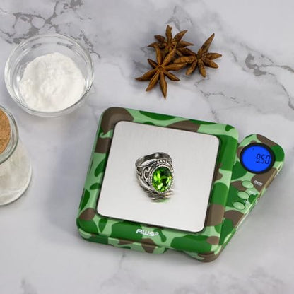 American Weigh Scales 200g x 0.01g Digital Pocket Scale 0.01g Accuracy-Blade Series | Precision Mini Scale, Small Digital Gram Scale for Kitchen, Gold, Gems & Coin Scale, Smart Digital & Compact Scale - color: Camo, size: 200g x 0.01g