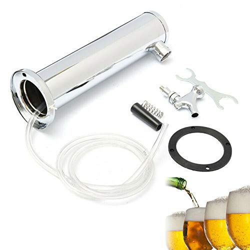 3" Draft Beer Tower Faucet Dispenser 1 Tap, Stainless Steel Beer Tap Chrome GDAE10 Taps Keg Faucets Durable Beer Line Assemble Accessory for Home Brewing Bar