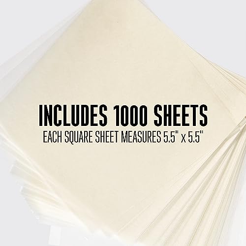 Weston Hamburger Patty Paper, 5.5” x 5.5” Squares, Waxed, Durable & Restaurant Grade, Separates Meats, Cheese and Baked Goods, Made in USA, 1000 Count (10-0102-W),White (Pack of 6) - size: 1000 Count (Pack of 6)
