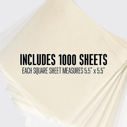 Weston Hamburger Patty Paper, 5.5” x 5.5” Squares, Waxed, Durable & Restaurant Grade, Separates Meats, Cheese and Baked Goods, Made in USA, 1000 Count (10-0102-W),White (Pack of 6) - size: 1000 Count (Pack of 6)