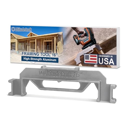 Framing Tools - 16″ Framing Stud Layout Tool, Stud Framing Jig for 16 Inch On-Center Precision Wall Stud Framing Measurement (1-Piece) - style: 16 Inch 1-Piece