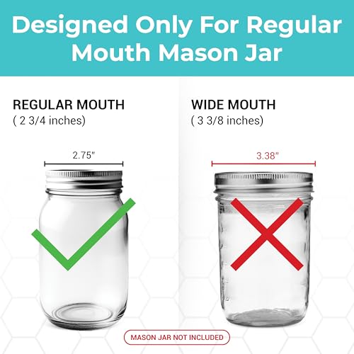 Bee Feeder for Mason Jar Made of Silicone - Bee Watering Station for Garden Compatible with Regular Mouth Mason Jars (Pink) - color: Pink