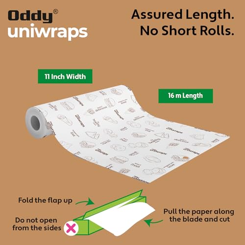 Food Wrapping Paper Roll – Unbleached Parchment Paper, 11 Inch x 55 Feet | Grease-Resistant, Heat-Resistant & Eco-Friendly Food-Grade Paper for Baking, BBQ, Storage & More