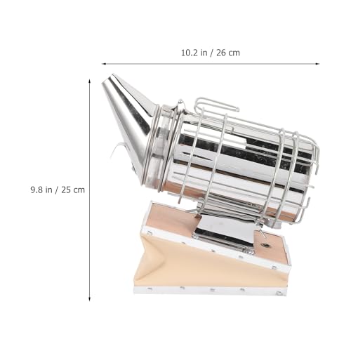 MAGICLULU Beekeeping Smoker Stainless Steel Mini Narrow Spout Bee Hive Smoker Tool with Heat Shield for Apiculture Supplies