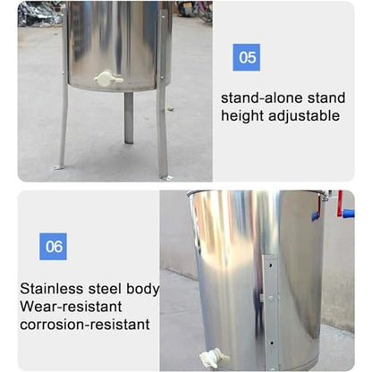 Honey Extractor 2/3/4 Frame Manual Stainless Steel Honeycomb Spinner Crank Honey Centrifuge Beekeeping Equipment(3frames) - color: 3frames