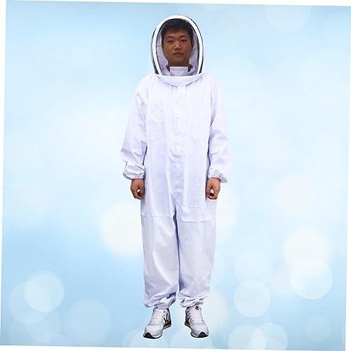 Beekeeper Supplies Full Body Suit Veil and Elastic Cuffs Beekeeping Jacket