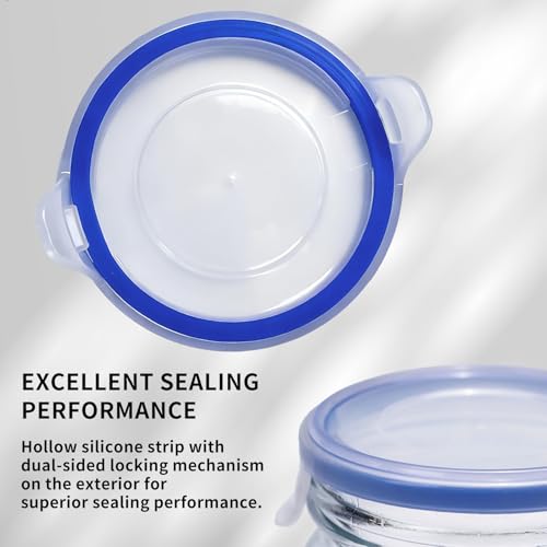 Glass Sealed Jar—Airtight Storage Jar (2, Pack, 67.6oz) - size: 67.6oz