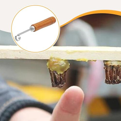 Uncapping Cutter Honey Extraction Knife Stainless Steel Wooden Handle Effortless Cleaning Suitable for Beekeepers Home Use