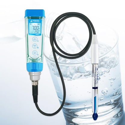 Apera Instruments PH60Z-PW Smart Handheld pH Meter Tester Kit with LabSen 805 ATC pH Electrode for Lab-Grade pH Measurement in Pure Water, Water Solutions with Low Ionic Strength or Low Temperature - style: Pure Water
