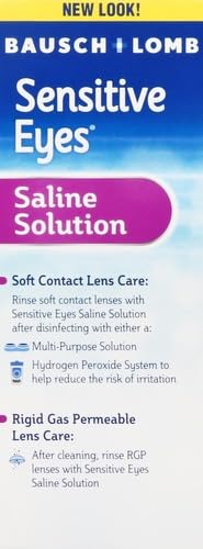 Sensitive Eyes Saline Solution from Bausch & Lomb, for Soft Contact & Gas Permeable Lenses, Saline Solution with Potassium, 12 Fl Oz (355 mL)