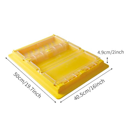 Bee Top Feeder for 10-Frame Beehive - Dry & Wet Separation Design, Hive Feeder Large Capacity Water/Pollen Slurry Feeder for Beekeeping 19.7X16.1inch | Dry & Wet Separation Design, Large Capacity, Water/Pollen Slurry Feeder, Beekeeping Supplies