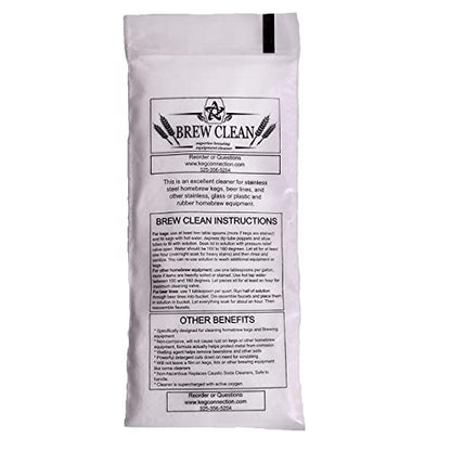 Kegconnection Brew Clean 1 lb - Kegerator Beer Line Cleaning Powder | 30+ uses. Easy and safe to use. Homebrew kegs and brewing equipment accessories cleaner.