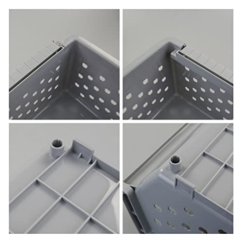 3-Pack Plastic Stacking Organizer Basket, Kitchen Stackable Storage Baskets