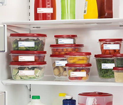 320pcs Removable Freezer Labels, 1 x 3 Inch Food Storage Stickers Food Labels, Refrigerator Freezer Paper Label, Mason Jar Labels Easy Clean Leaves No Residue, Red and Blue - color: Blue and Red