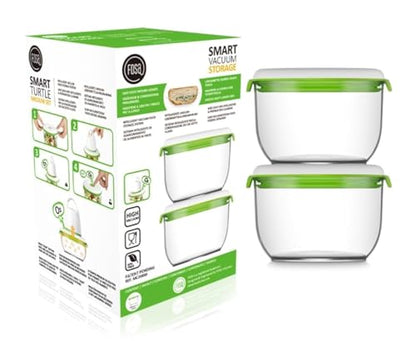 FOSA Vacuum Seal Food Storage System Reusable Medium Containers, 2 pack, 28oz size (Vacuum Pump not Included) - size: 28oz × 2