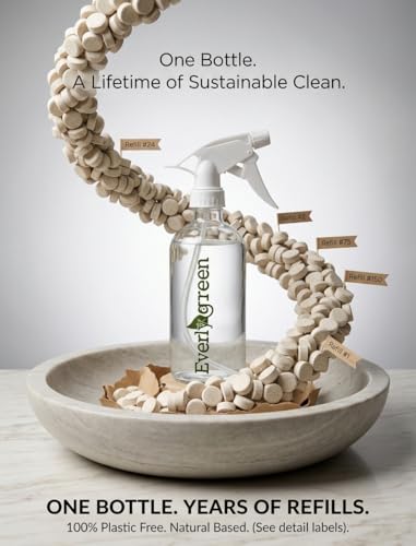 Eco Tabs Multi Surface Cleaner Concentrate – All Purpose Cleaner Concentrate Refill Kit Includes 4 All Purpose Cleaner Tablets + Multi Surface Cleaner Spray For Kitchen, Bathroom & Glass