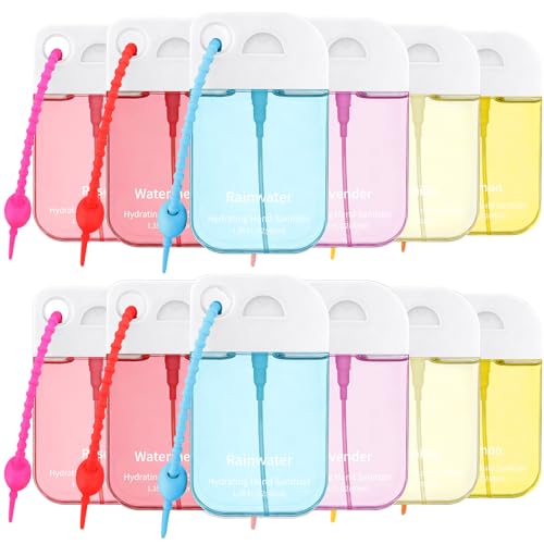 Frienda 12 Pcs Hydrating Hand Sanitizer Spray Scented Hand Sanitizer Mini Spray with Keychain Portable Travel Size 1.35fl. oz Lavender Mist Moisturizing Thank You Gifts for Coworker Staff Women Adults - style: Classic