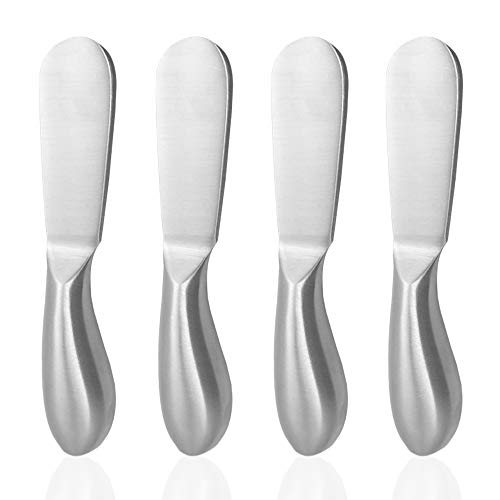 SourceTon 4 Pieces Cheese Spreader Set, Stainless Steel Multipurpose Cheese and Butter Spreader Knives