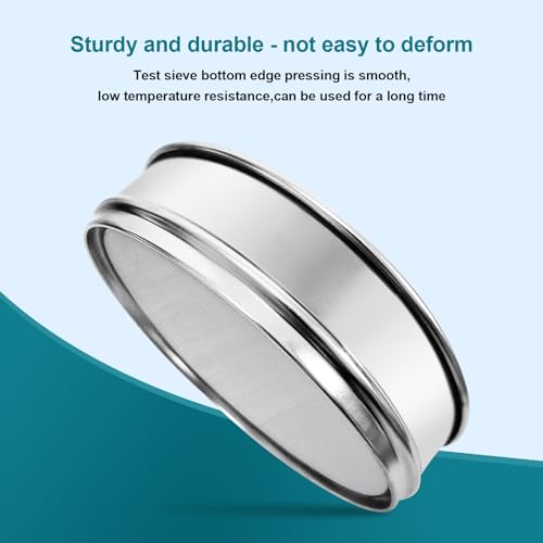 304 Stainless Steel Mesh Lab Sieve, 120 Mesh (0.125mm) Aperture Test Sieve, 7.9Inch(20cm) Diameter Economy Standard Analysis Sample Test Sieves for Industrial Laboratory Homes - size: 120Mesh(0.125mm)/Ф7.9in