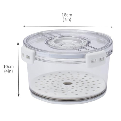 Cheese Container for Refrigerator,Cheese Keeper with Airtight Lid and Time Recording,Cream Block Shredded Cheeses Storage Box,Sliced,Grated,circle Cheddar Cheeses Box for Fridge,kitchen