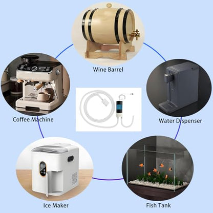 Wine Siphon Pump, Food Grade Auto Siphon Self Priming USB Electric Transfer Pump for Bottling Home Brew Wine, Beer, Kombucha, Mini Water Transfer Pump Kit, 2L/Min, No Mess Leak, Low Noise - color: Black
