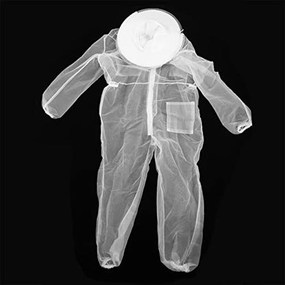 Tnfeeon Protective Gear Suit with Round Veil Hat Beekeeper Costume Ventilated Hood Bee Outfit for Backyard and Beekeeping Supplies Bee Suit for Men Women Sting Proof Beekeeping Beekeeper (XL)