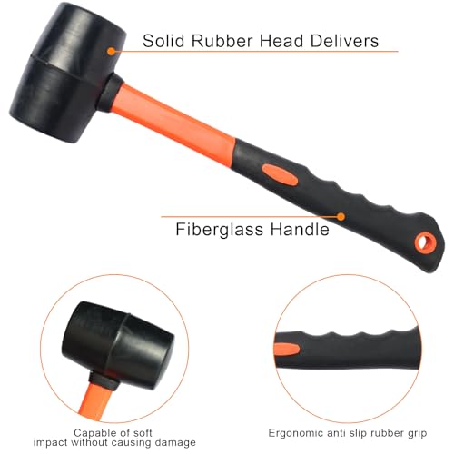 DGSL Tile Leveling System with Rubber Mallet, 1500-Piece 1/8 Inch Tile Spacers Clips Tile Tools, Tile Installation Tools for Professional Ceramic Tile and Stone Installation - size: 1/8 Inch*1500 Piece
