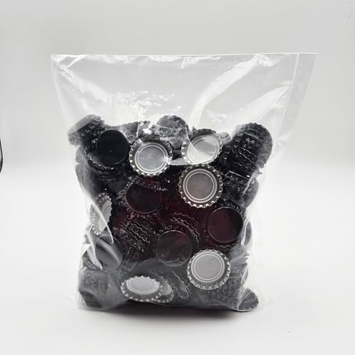 FastRack 288 Oxygen Absorbing Beer Bottle Caps | 26mm Pry-Off Black Standard Homebrew Bottle Tops for Glass Bottles | PVC-Free Beer Crown Caps for Bottling - color: Black