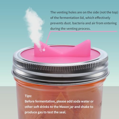 Mason Jar Fermentation Kit, Sauerkraut pounder + 4 Glass weight and 8 Fermentation Airlock Lids for Wide Mouth Mason Jars Excluding steel rings and bottles(AirLock+Glass weight+pounder)