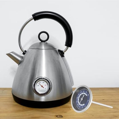 Probe Stainless Steel Kettle Thermometer Accurate Water Temperature Gauge for Brewing Cooking and Baking Stainless Steel Design for Outdoor Travel and Energy