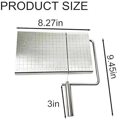 Cheese Slicer Heavy Duty Cheese Cutter for Block Cheese Multipurpose Cheese Slicers with Non Slip Base for Home Kitchen, Ideal for Cutting Cheese, Butter and Sausage