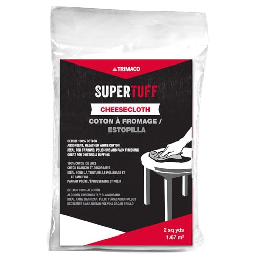 Trimaco SuperTuff 100-Percent Cotton Bleached Cheesecloth, 2-Square Yard White - size: 2 sq yd