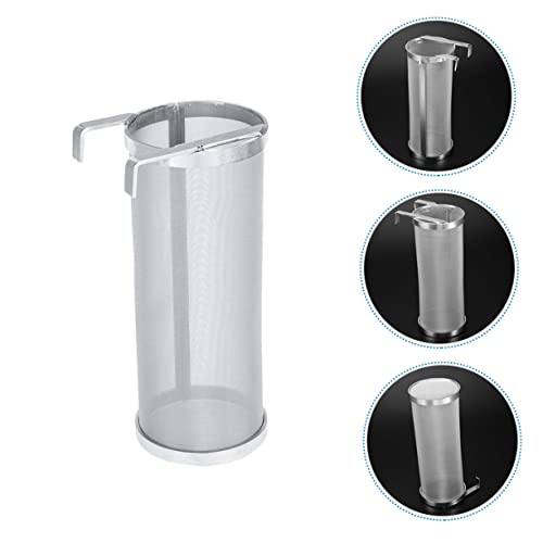 GLEAVI 1Pc Stainless Steel Filter Barrel with Hook Premium Wine Filter Cask for Home Brewing and Design for Easy Hops Straining