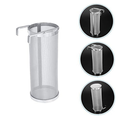GLEAVI 1Pc Stainless Steel Filter Barrel with Hook Premium Wine Filter Cask for Home Brewing and Design for Easy Hops Straining
