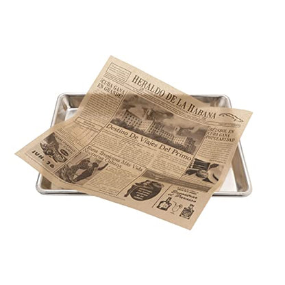 G.E.T. 4-TE1050 12" x 12" Brown Food-Safe Cuban Newsprint Liner (Pack of 1000) - color: Cuban Newsprint, size: 12" x 12", style: 1000 Sheets