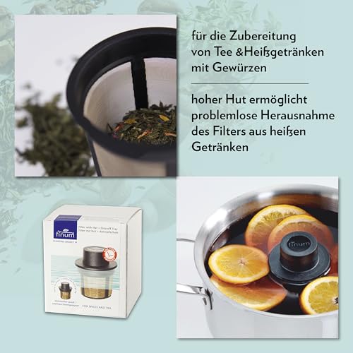 Finum 63/421.40.00 Floating Brewing Basket, Medium, Black - color: Black, size: Medium, style: Floating Basket