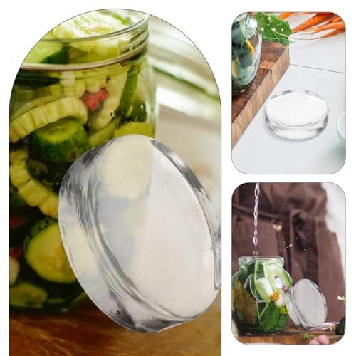 ABOOFAN Glass Fermentation Weight for Mason Jars 2.75 in Round Pickling Stone for Wide Mouth Mason Glass Jars Keeps Vegetables Submerged for Sauerkraut Kimchi Pickles 1 Pack