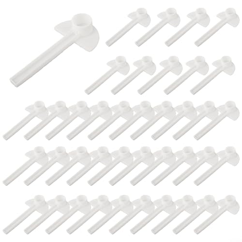 40Pcs Bee Water Feeder, Watering Station Dispenser, Bottle Mouth For Hive Management Garden Farm Use, For Beehive Drinking Feeding, White 15X3cm
