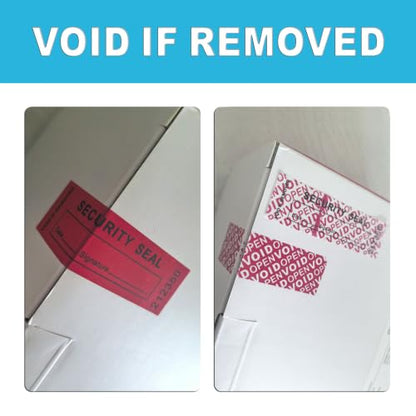 Tamper Evident Proof Security Warranty Void Total Transfer Seals/Stickers High Security Tamper for Reusable Package Serial Numbers(120 pcs 1 x 3.35Inches,red) - style: red 120