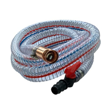 High Flo Gas Siphon Pump With Control Valve, Hand Fluid Transfer Pump For Water Oil Fuel 10ft Hose 3/4" Shaker Valve Siphon, Suction 5.5 Gallons Water Per Minute. (10ft 3/4" Valve)
