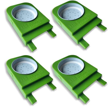 Foxhound Bee Company Front Entrance Honey Bee Feeder and Lid for Feeding Bees Water or Sugar Syrup from The Front of The Hives in Beekeeping - 4 Pack - size: 4 Pack Entrance Feeders