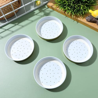 Abaodam Bee Water Feeder Lid 4-Pack for Beehive Entrance Beekeeping Water Dispenser Easy Refill 2.87X2.87X0.59 Inch Portable Bee Feeding Tool